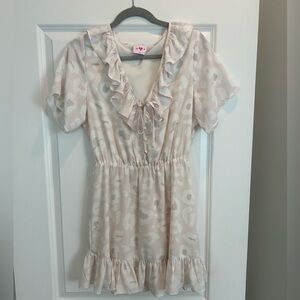 Buddy Love Dress**size small**blush, white and light taupe